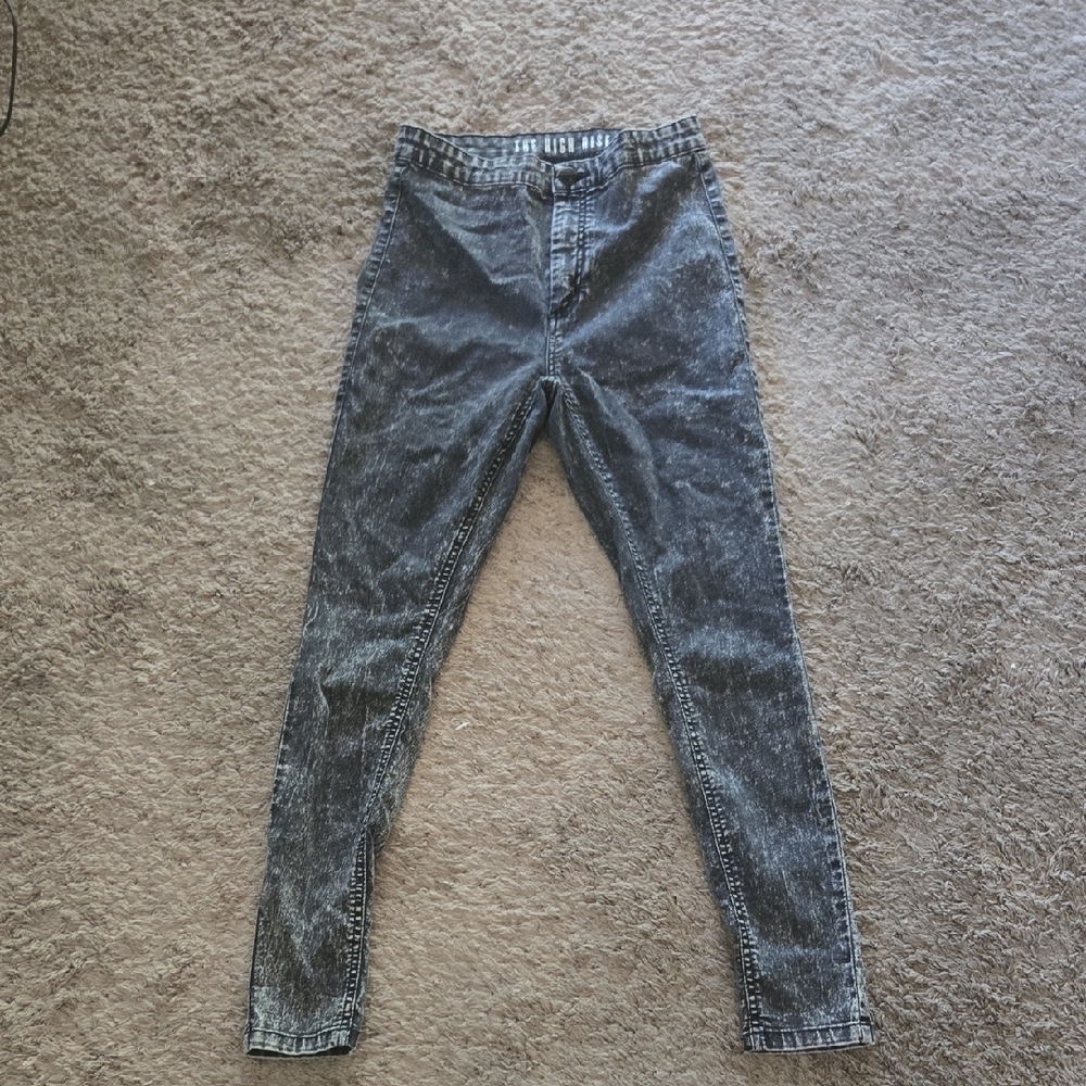 H&M Women's Blue Acid Wash Skinny Jeans